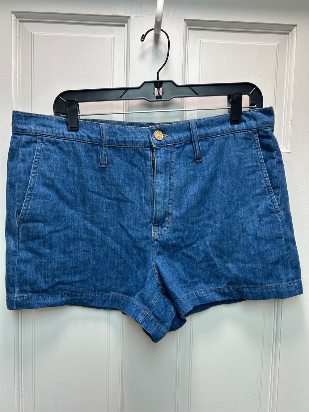 J. Crew Mid-Rise Denim Shorts in Classic Blue